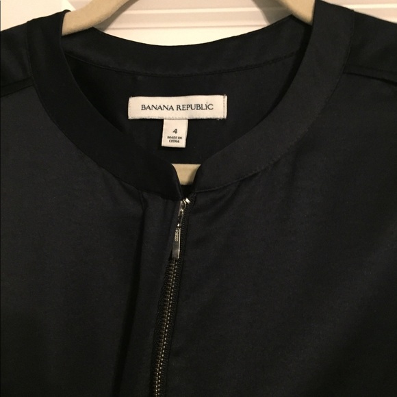 Banana Republic navy silky shirt dress - Picture 2 of 4